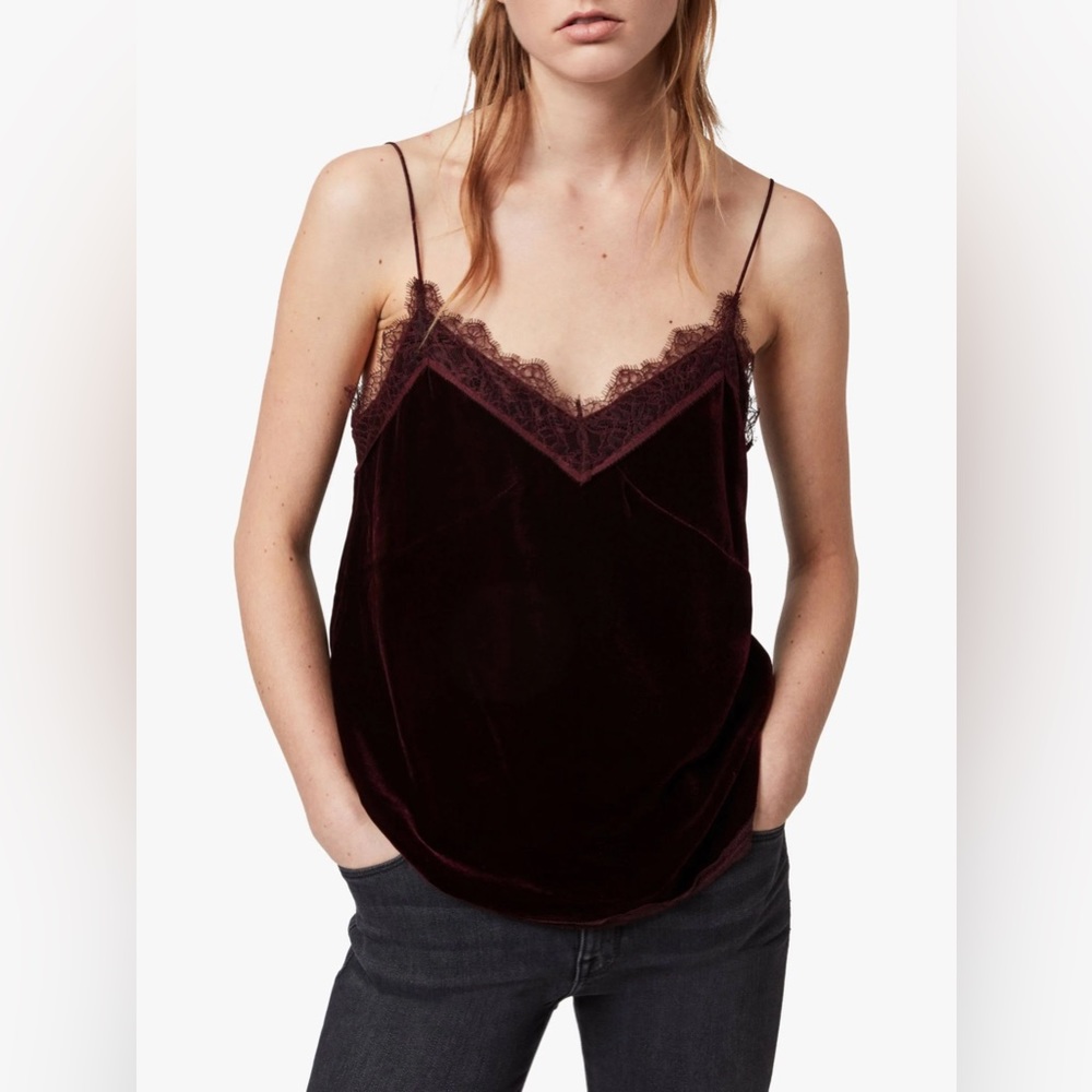 Noa Top AllSaints XS Burgundy
